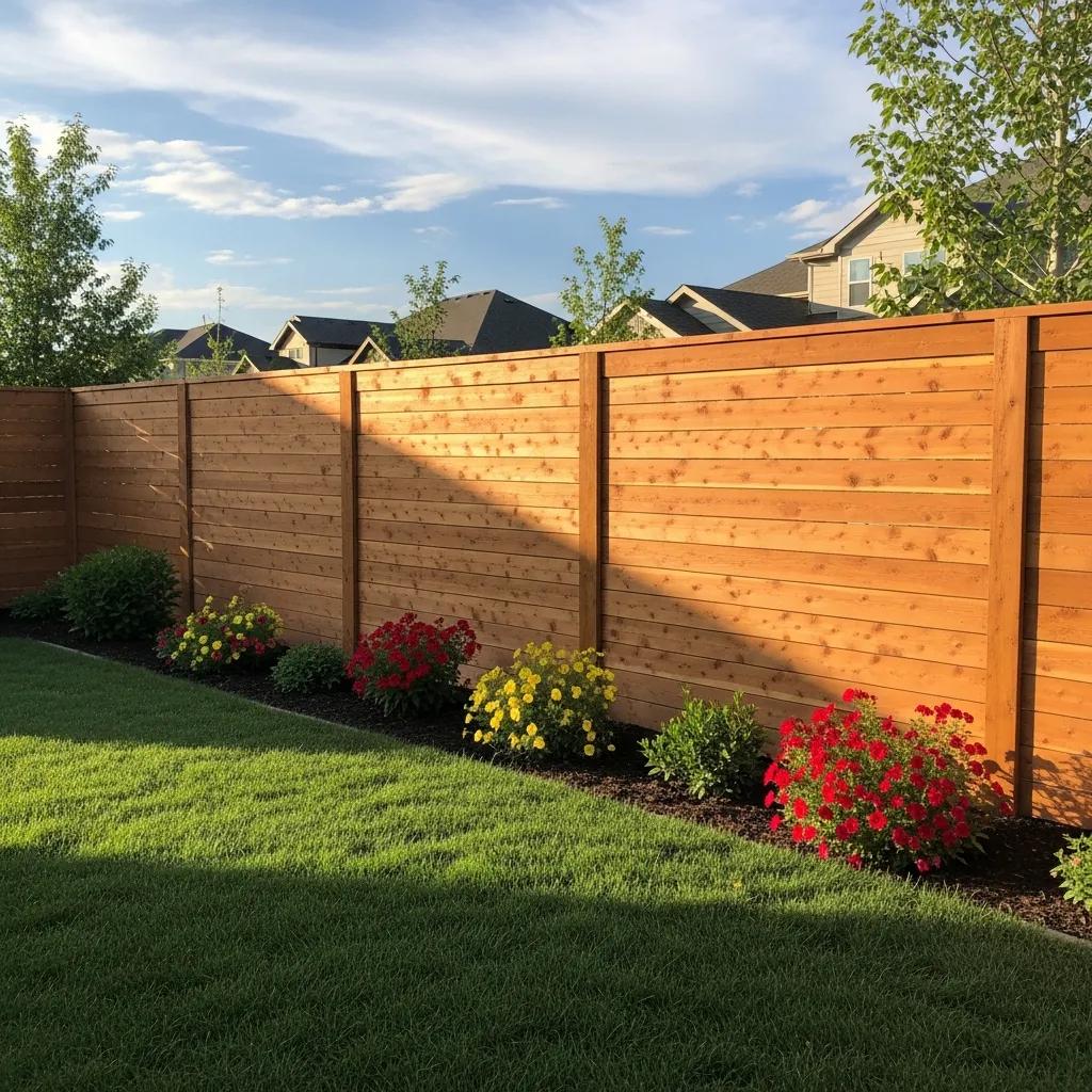 Residential wooden fence installation in Sandy, Utah, highlighting aesthetic appeal and privacy